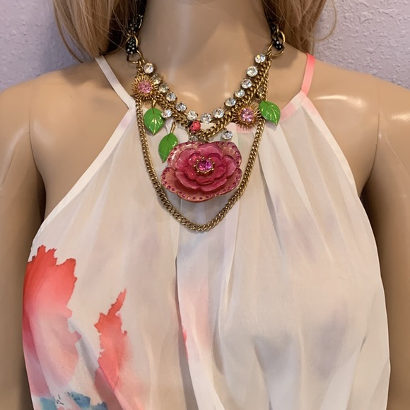 Vintage Betsey Johnson Secret Garden Ladybug Necklace - Picture 17 of 17